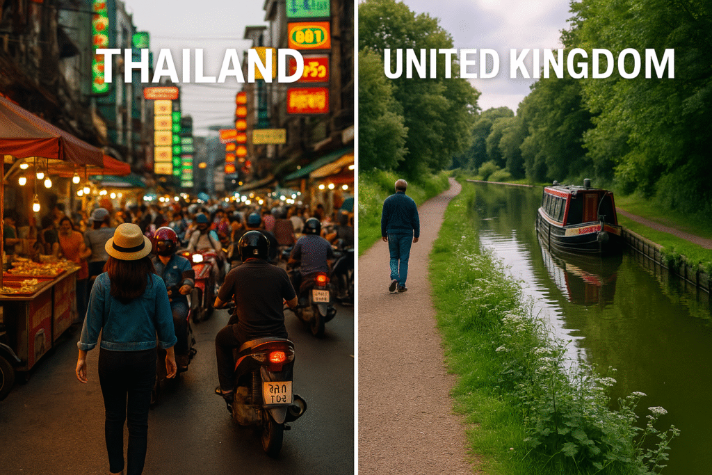 thailand and england comparison