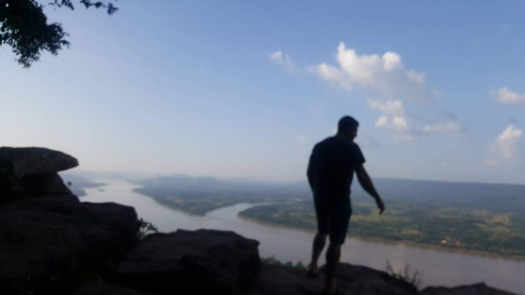stunning view overlooking a river in thailand