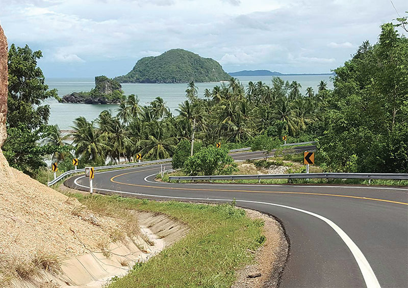 view from the road in southern Thailand